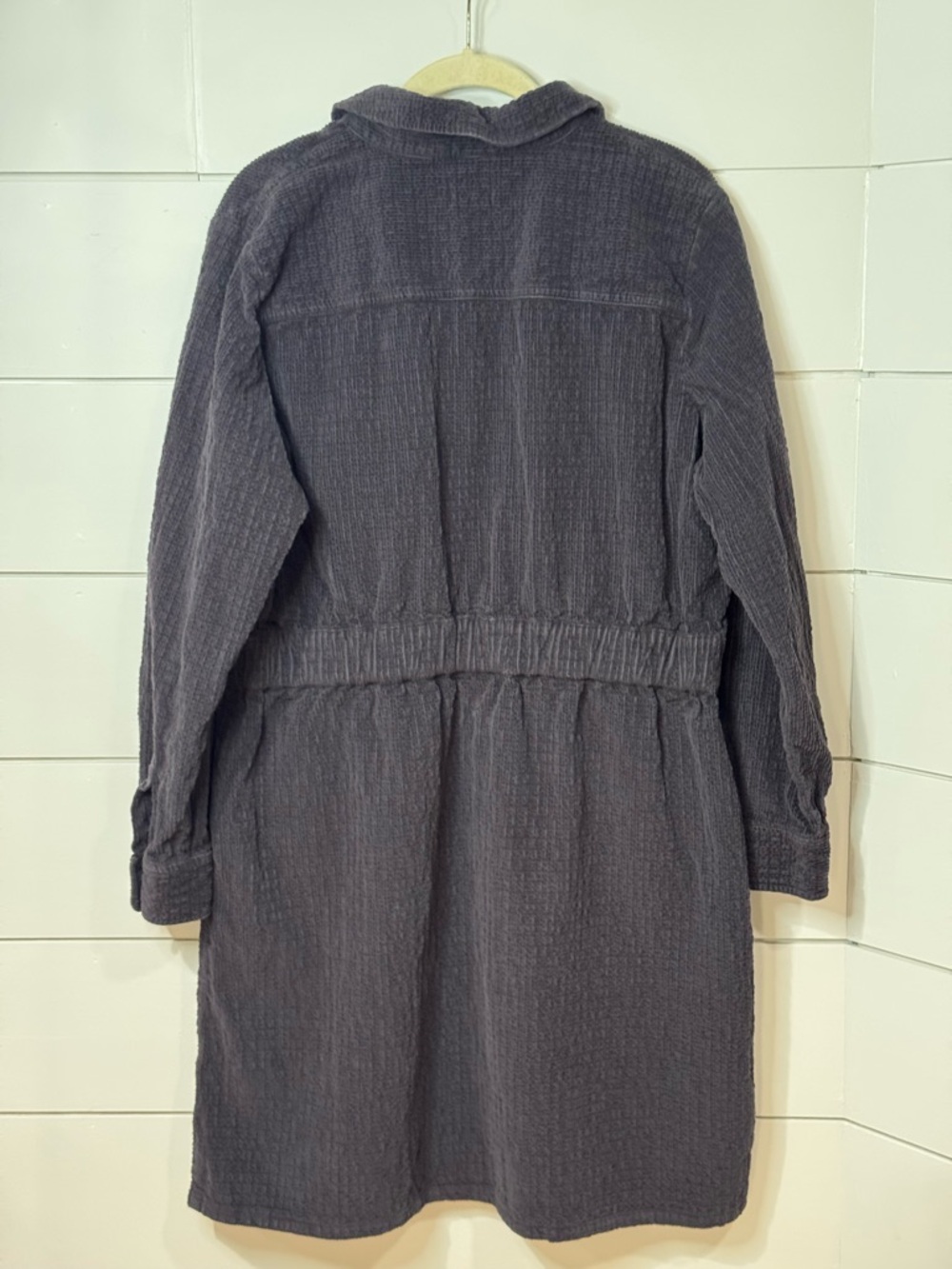 J Crew Zip-front cinched dress in corduroy black size 16 - Picture 6 of 7